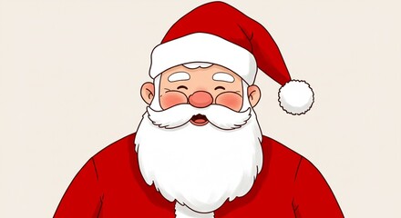 Jolly Santa Claus Christmas Illustration Festive Holiday Cheer Happy New Year