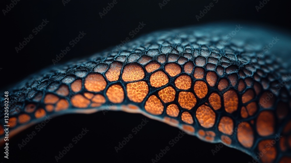 Poster macro shot of delicate forget-me-not petals with soft, intricate textures, glowing under soft light.