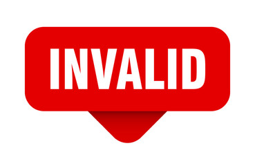 invalid sticker. invalid sign on transparent background