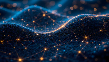 A cutting edge technology that uses advanced algorithms to automatically generate intricate abstract scapes by connecting data points at lightning fast speeds