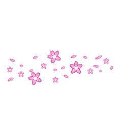 Illustration of Cherry Blossoms and Petals