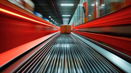 A symphony of motion unfolded in a sprawling distribution warehouse, where a conveyor belt, a metal ribbon carrying the weight of commerce, transported boxes and pallets, guided by the unseen hand of