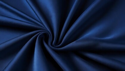 Fototapeta premium Dark Blue Fabric Texture with Smooth Folds and Swirls