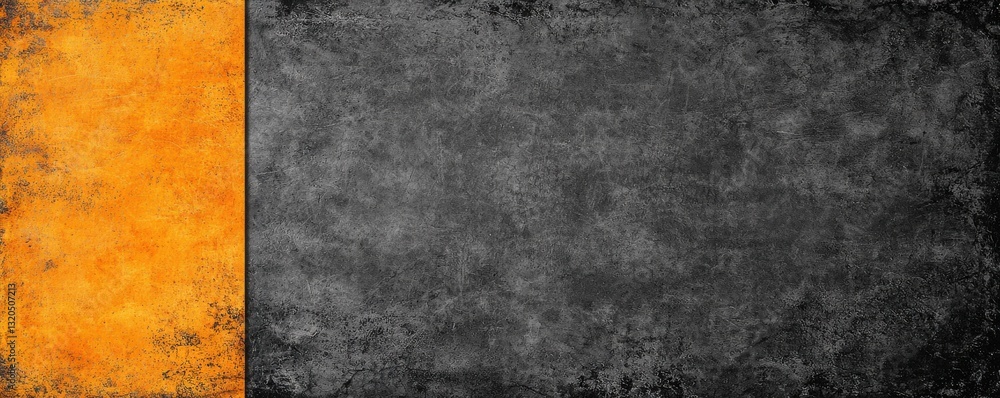 Poster a textured background featuring a contrasting orange and black surface, creating a visually striking
