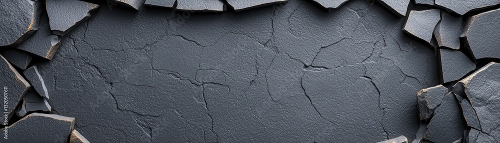 Poster a textured background featuring cracked stone or slate, creating a rough, natural aesthetic with an 
