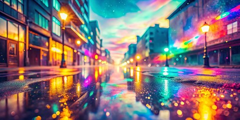 Fototapeta premium Abstract Pastel Holographic Blurred Background Texture - Urban Exploration Photography