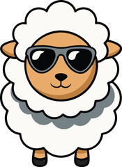 Cool Sheep sporting stylish sunglasses