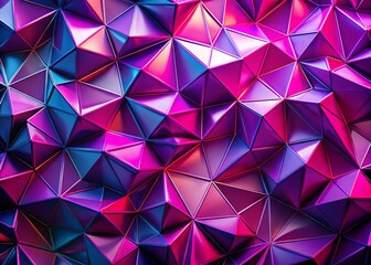 Obraz premium Abstract Purple Pink Low Poly Geometric Background Macro Photography