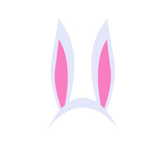 Fototapeta premium Cartoon Bunny Ears Illustration