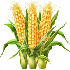 Corn plant transparent isolated
