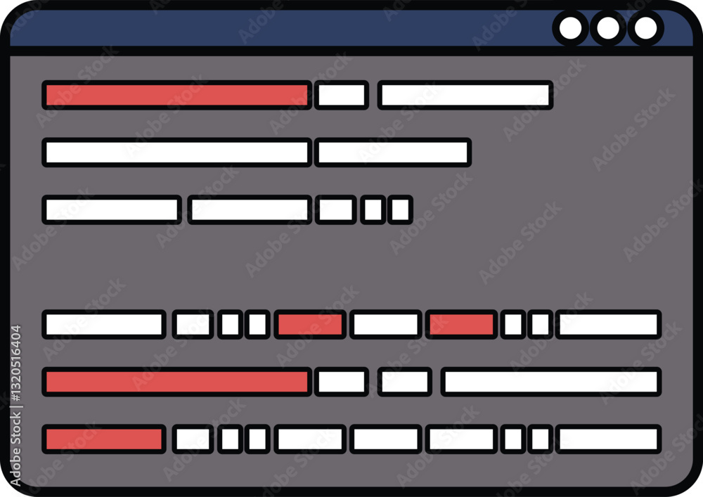 Poster a computer screen with a red and white line on it