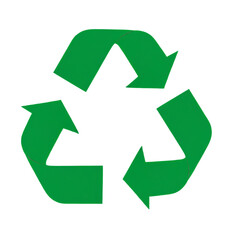 Obraz premium green recycle on white background 