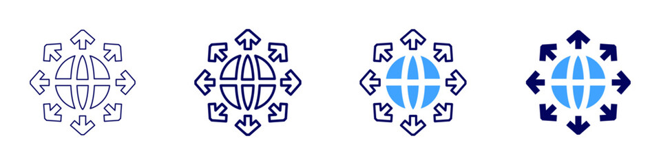 Increase intelligence icon in 4 different styles. Thin Line, Line, Bold Line, Duotone. Duotone style. Editable stroke