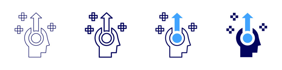 Increase memory​ icon in 4 different styles. Thin Line, Line, Bold Line, Duotone. Duotone style. Editable stroke