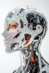 Fototapeta premium Advanced Artificial Intelligence Head