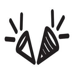 Two trumpets icon, symbolizing festive celebrations and musical performances.