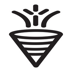 Christmas trumpet icon, symbolizing festive celebrations and holiday cheer.