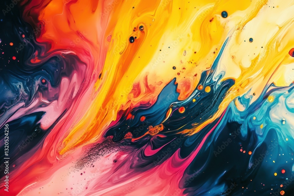 Aufkleber stunning abstract colorful 4k wallpaper captures dynamic colors creating a visually striking and art