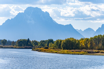 Snake River, Oxbow Bend Turn, Moran, Wyoming. Teton Range