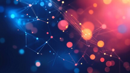 Abstract design for LinkedIn banner featuring tech HR elements, Full HD, 32k Resolution