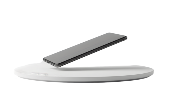 black mobile isolated on white background