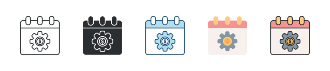 Calendar Icon Set Multiple Style Collection