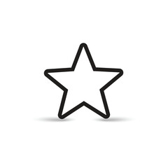 Obraz premium Star outline style icon template, logo symbol vector