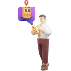 ATM Location Finder 3D character
