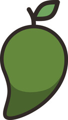 Cartoon Style Fruit Icons