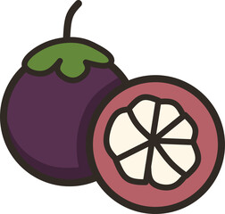 Cartoon Style Fruit Icons