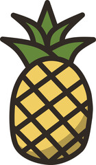 Cartoon Style Fruit Icons