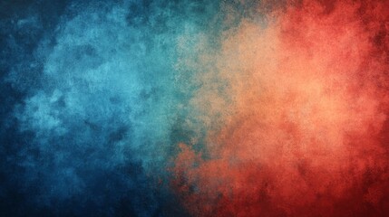 Obraz premium Abstract Ink Splatters in Bold Shades of Blue and Red Composition