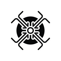 Obraz premium Black solid icon for join