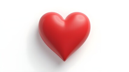 Fototapeta premium 3D heart symbol for social media likes, reactions, and appreciation