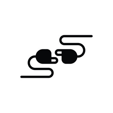 black plugs connecting, simple design clip art preview