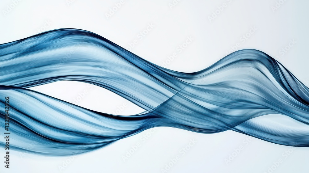 Poster a striking blue wave capturing the essence of power and motion in a visual representation of natural