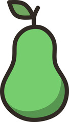 Cartoon Style Fruit Icons