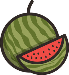 Cartoon Style Fruit Icons
