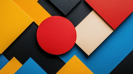 A bold red circle on a black and yellow background signifying dynamic representation of content repurposing strategies