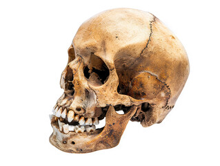 A Detailed Study of a Human Skull:  Anatomy, Age, and History Unveiled