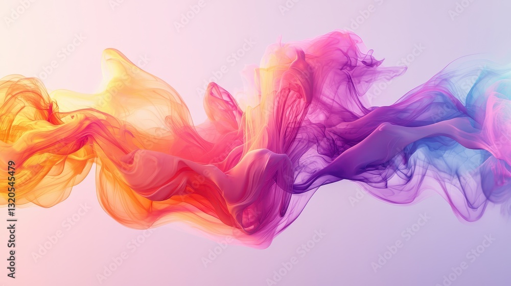 Poster dynamic color flow abstract art digital artwork vivid environment close-up view energy concept