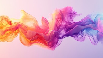Fototapeta premium Dynamic color flow abstract art digital artwork vivid environment close-up view energy concept