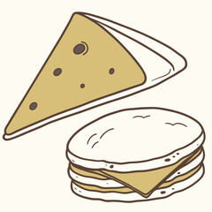 vector illustration of a sandwich