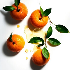 fresh orange fruit illustration design 