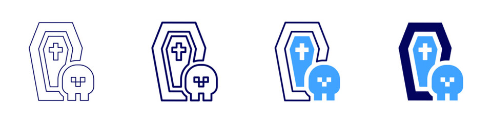 Obraz premium Halloween icon in 4 different styles. Thin Line, Line, Bold Line, Duotone. Duotone style. Editable stroke