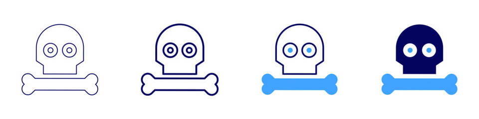 Monster mash​ icon in 4 different styles. Thin Line, Line, Bold Line, Duotone. Duotone style. Editable stroke