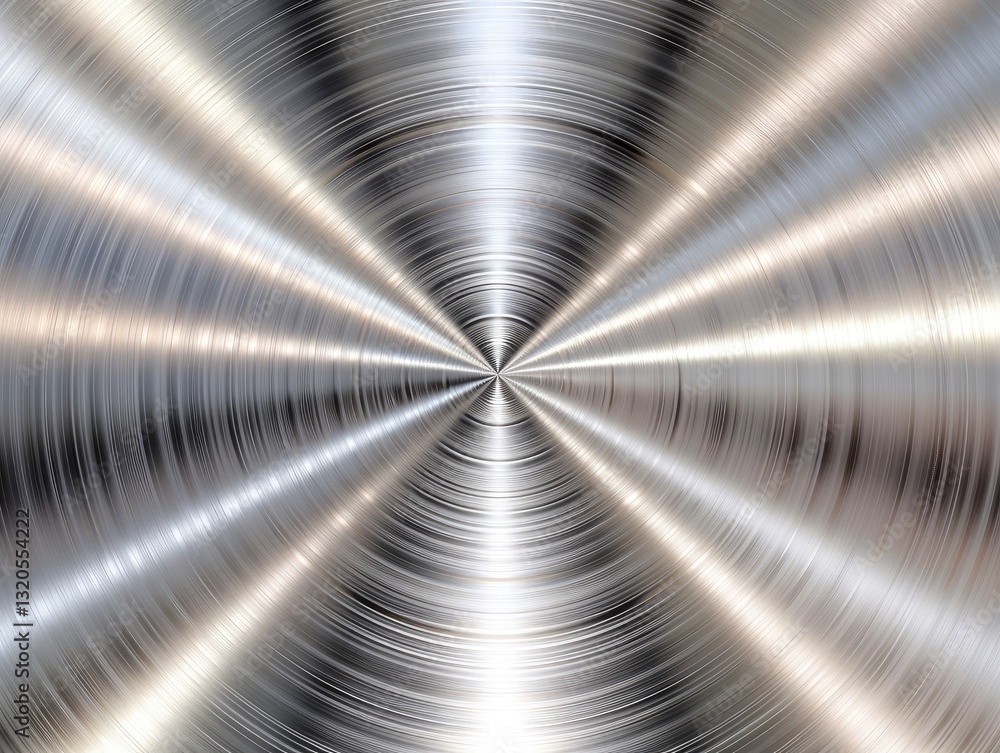 Aufkleber dynamic reflection in polished steel surface industrial setting abstract image close-up view modern 