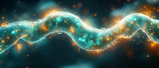 Futuristic Glowing Electric Splash with Green and Blue Elements