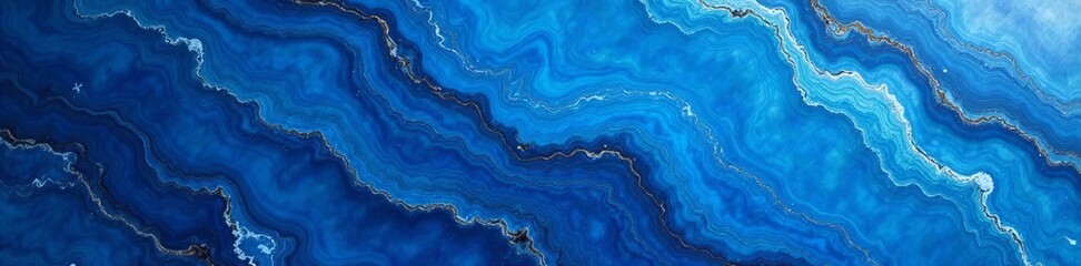 Obraz premium Stunning natural patterns of blue marble surface, texture, geology, swirl