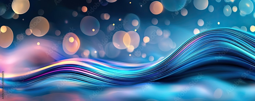 Aufkleber dramatic nighttime abstract background idea. abstract creative wave pattern with vibrant colors and 